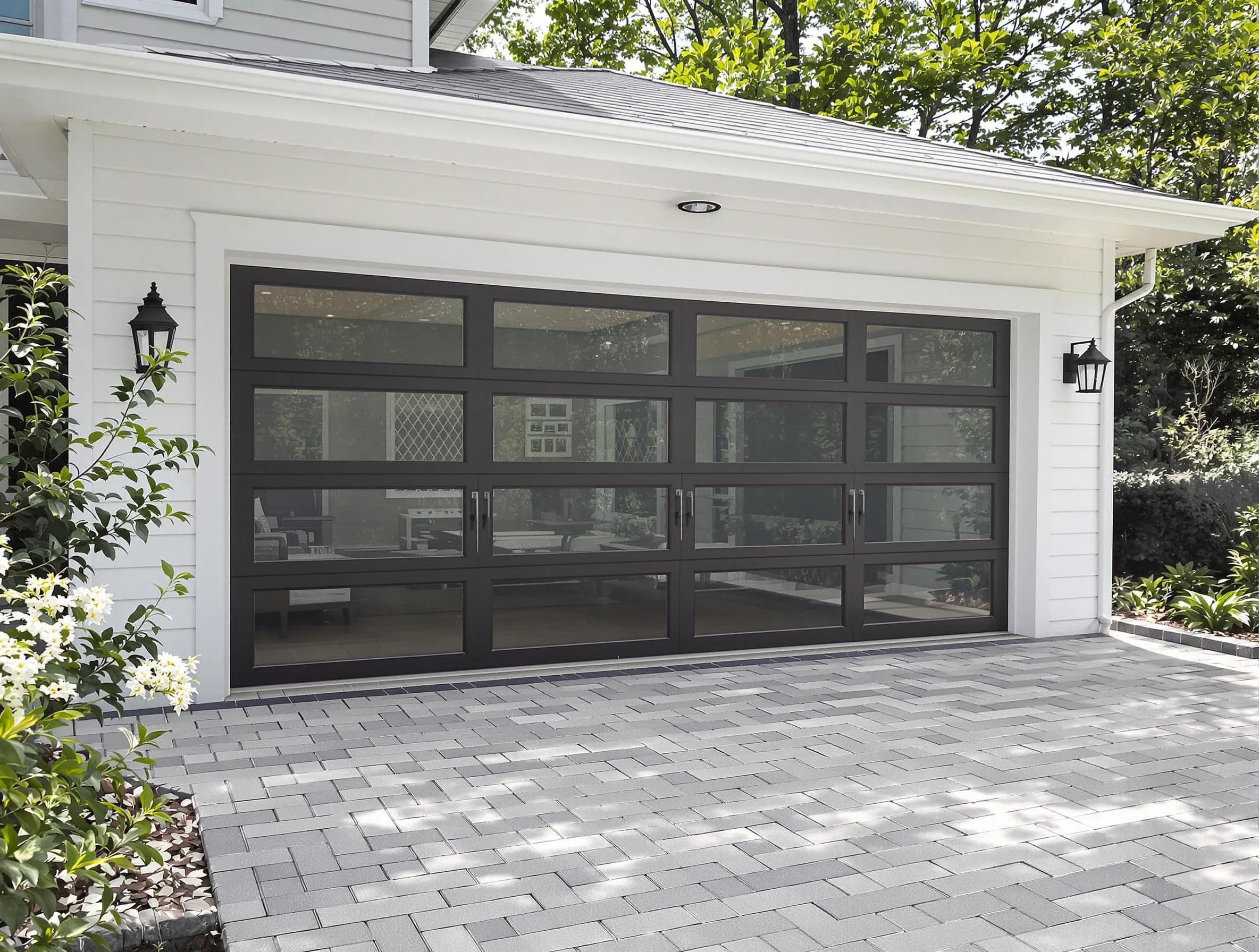 Pleasant View Garage Door Repair design specialist presenting custom garage door options to Pleasant View homeowner