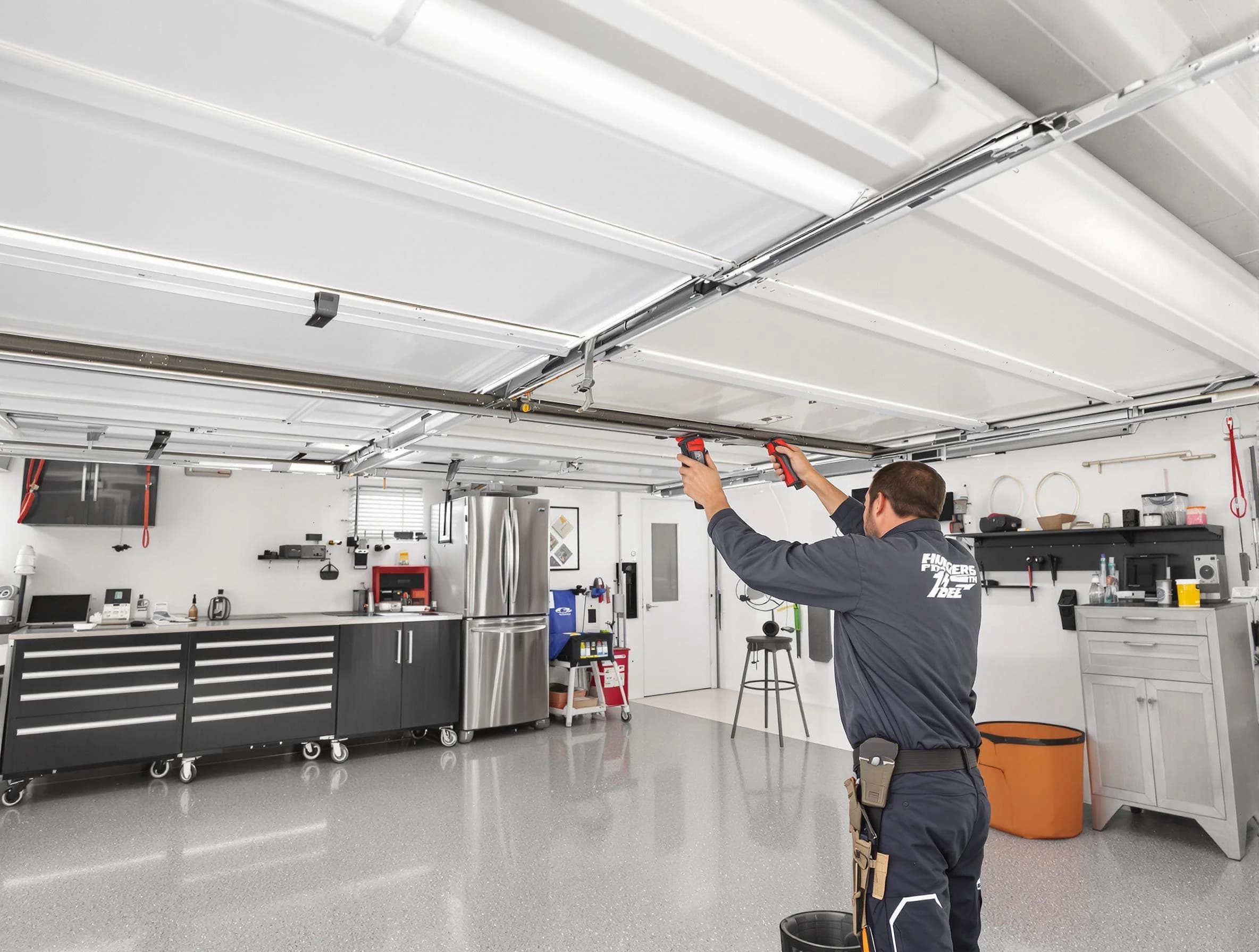 Overhead garage door repair service by Pleasant View Garage Door Repair in Pleasant View
