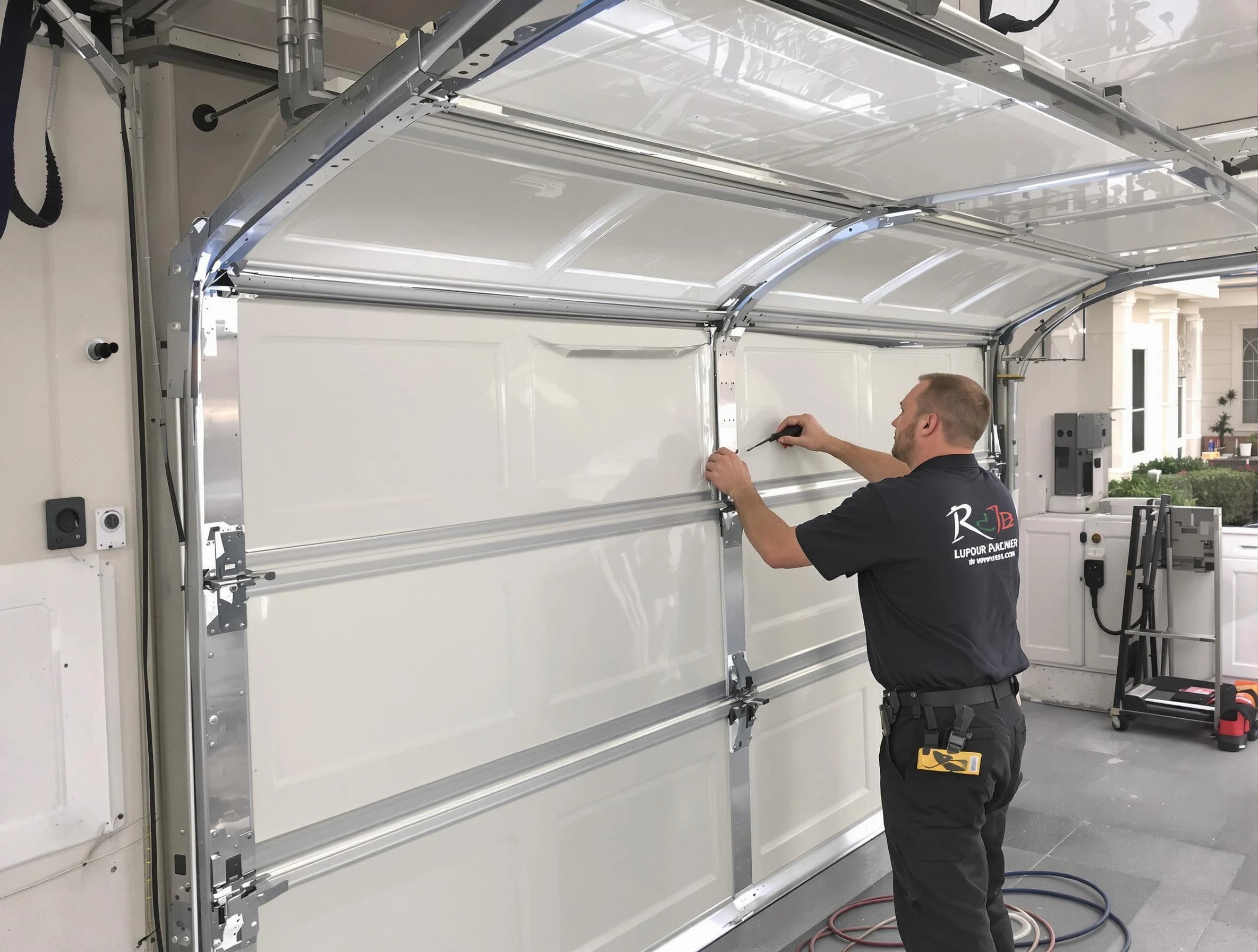 Pleasant View Garage Door Repair professional performing panel repair in Pleasant View