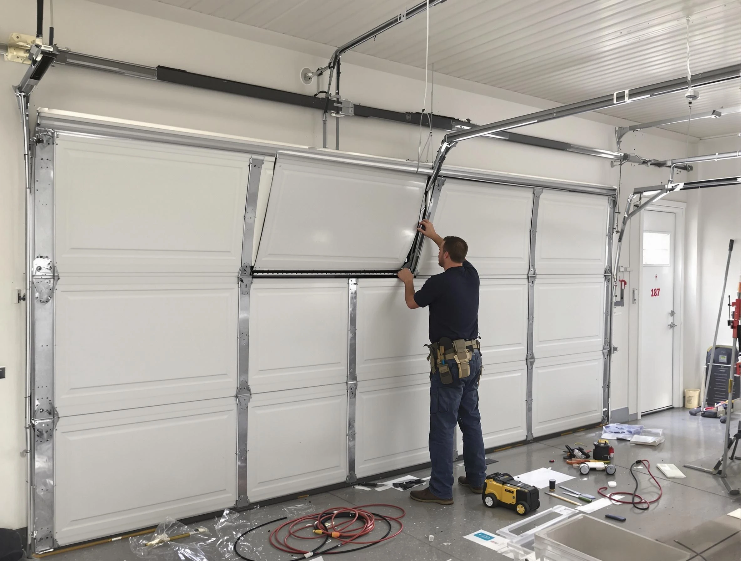 Garage Door Section Replacement in Pleasant View